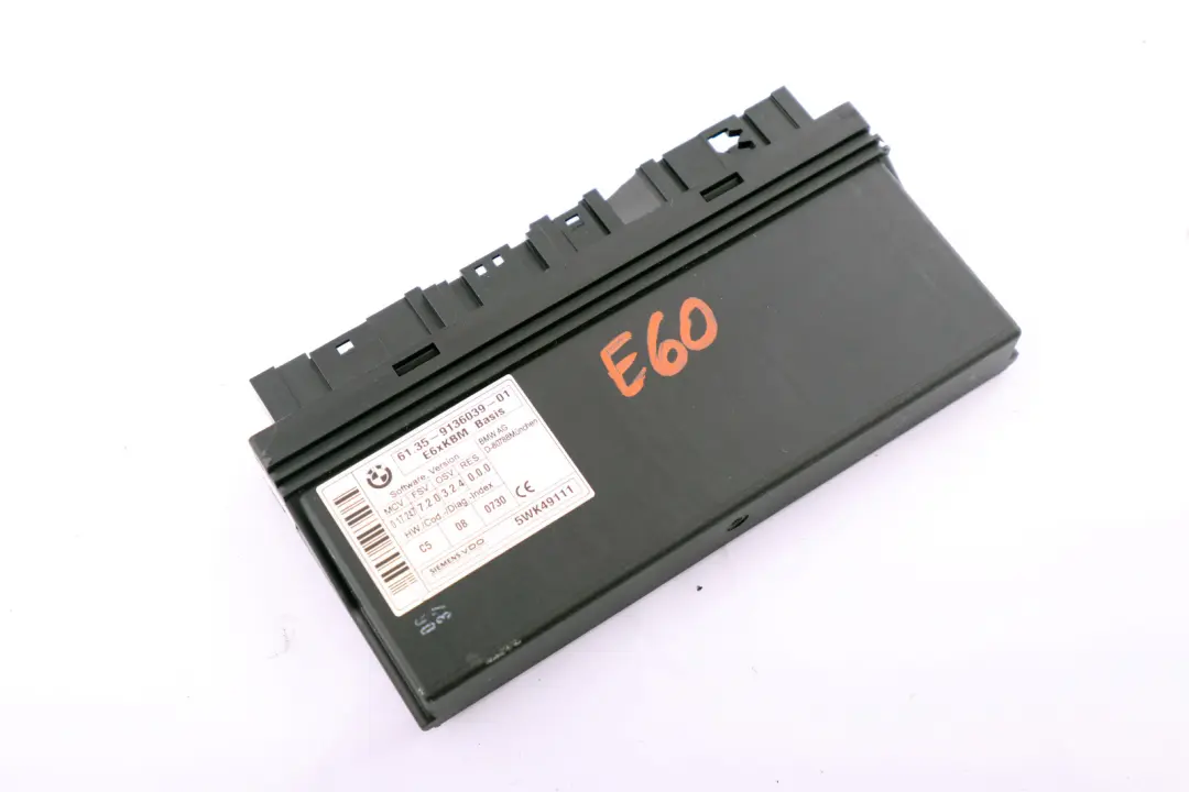 BMW 5 6 Series E60 E60N E63 E63N Body Control Module ECU Control Unit 9136039