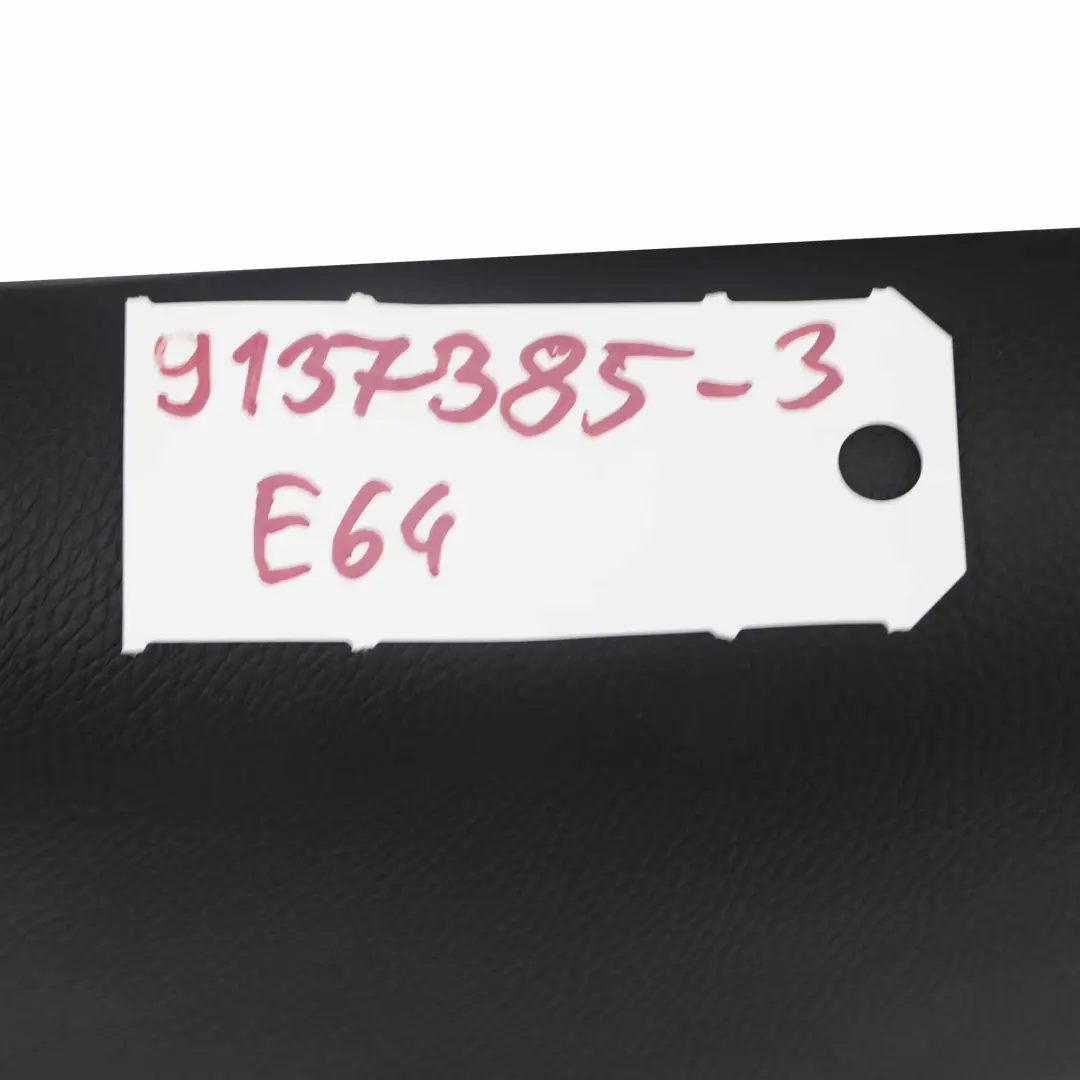 BMW E63 E64 Cuero Negro Funda Asiento Trasero Respaldo