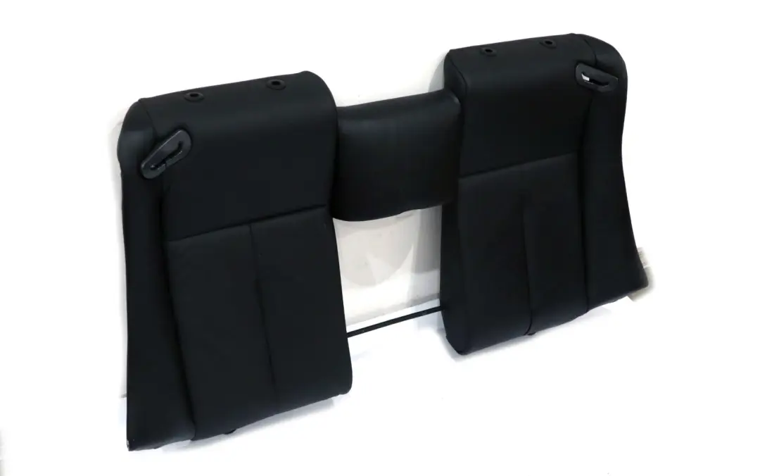 BMW E63 E64 Cuero Negro Funda Asiento Trasero Respaldo