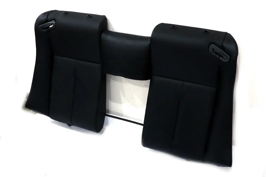 BMW E63 E64 Cuero Negro Funda Asiento Trasero Respaldo