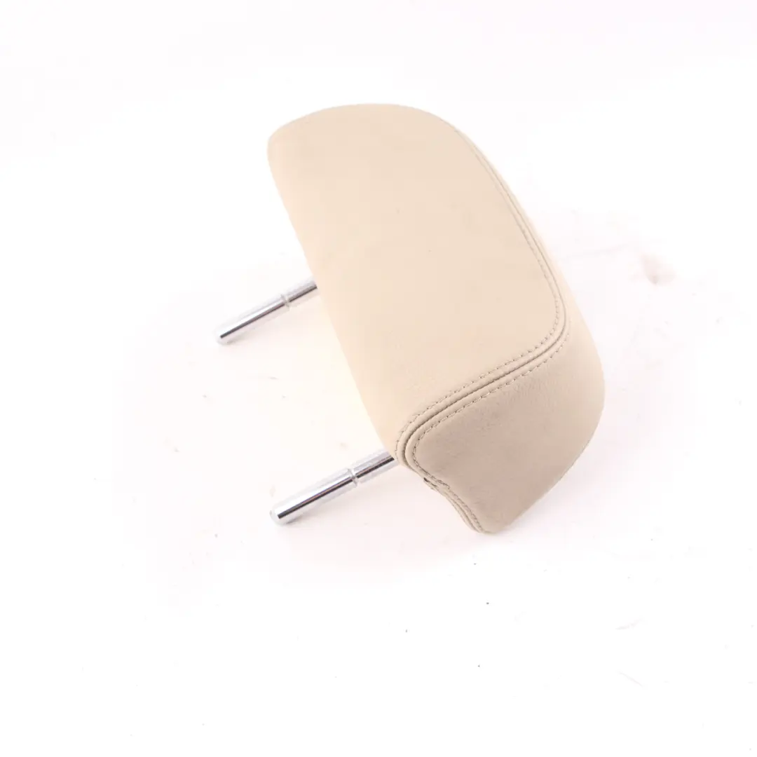 BMW E63 E64 Seat Headrest Rear Left Right N/O/S Cream Beige Leather Head Rest