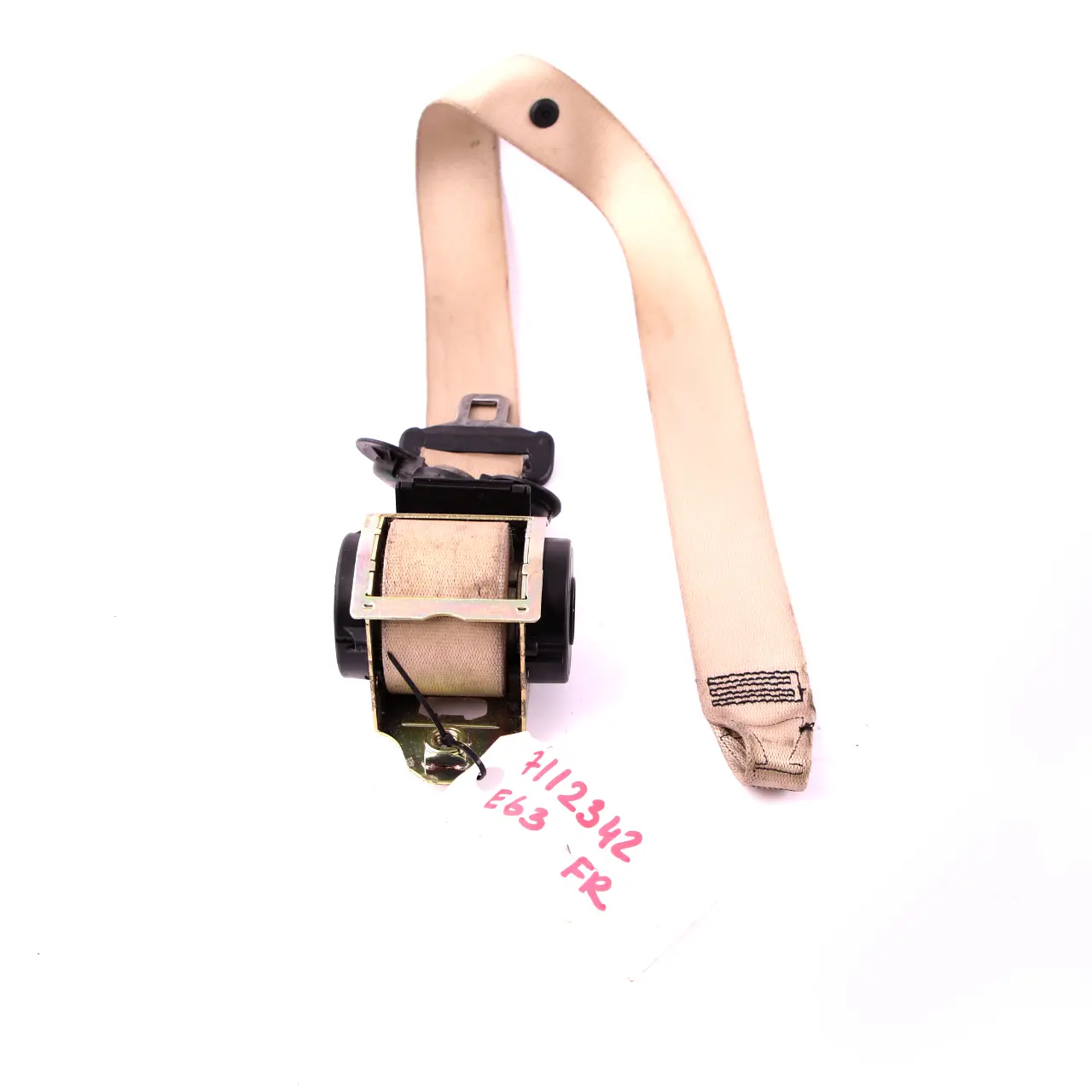 BMW 6 Series E63 Safety Seat Upper Belt Front Right O/S Creambeige 7112342