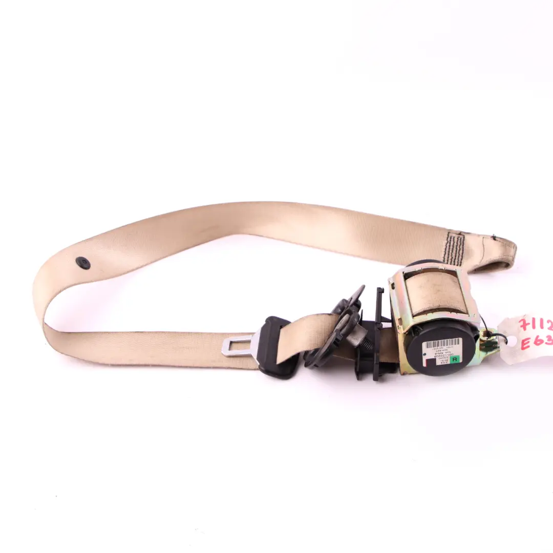 BMW 6 Series E63 Safety Seat Upper Belt Front Right O/S Creambeige 7112342