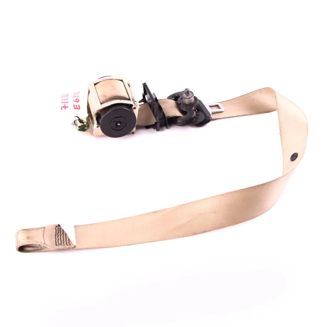 BMW 6 Series E63 Safety Seat Upper Belt Front Right O/S Creambeige 7112342