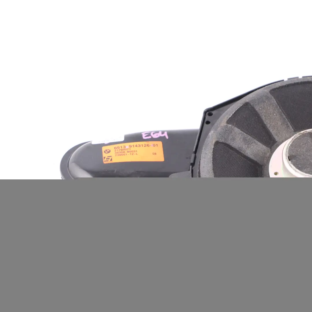 BMW E64 Central Speaker Left N/S Top HIFI Subwoofer Bass Speaker Logic7 9143126
