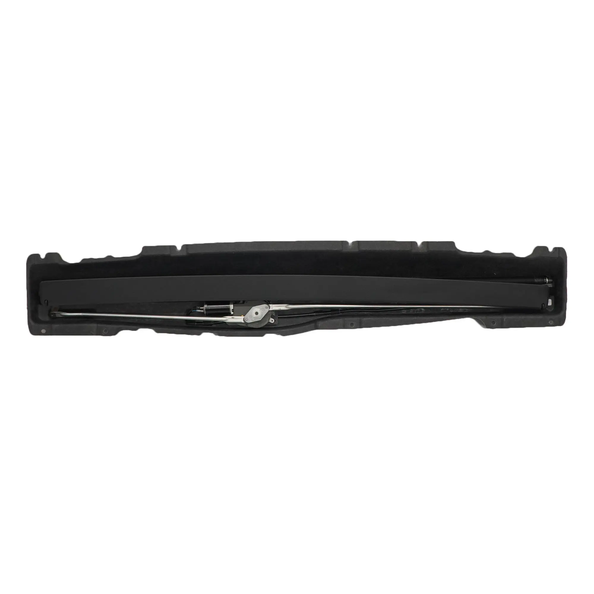 BMW E65 E66 Sun Blind Rear Window Storage Compartment Shelf Roller Panel Black