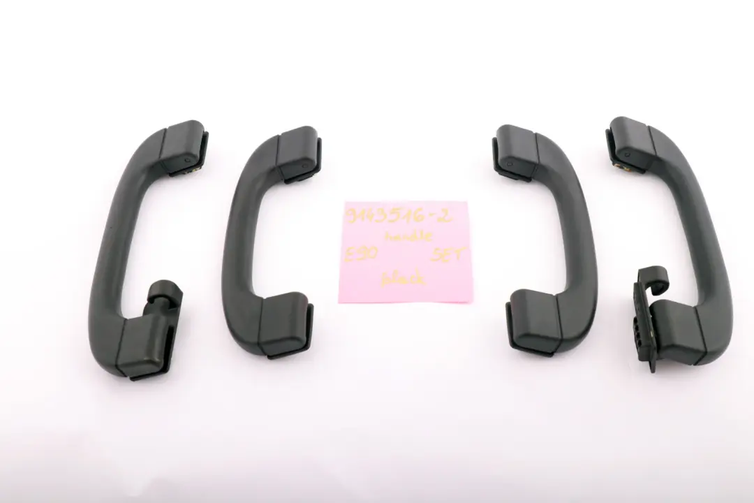 BMW 3 5 Series E60 E61 E84 E90 E91 E92 Roof Interior Grab Handle Black Set