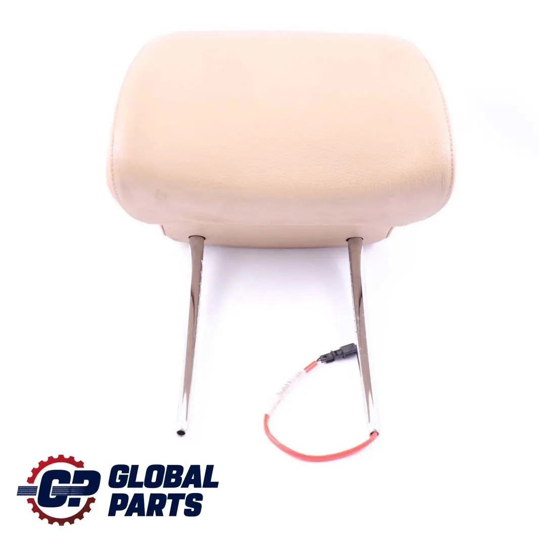 BMW E60 E61 LCI Asiento Delantero Izquierdo Derecho Reposacabezas Cuero Beige