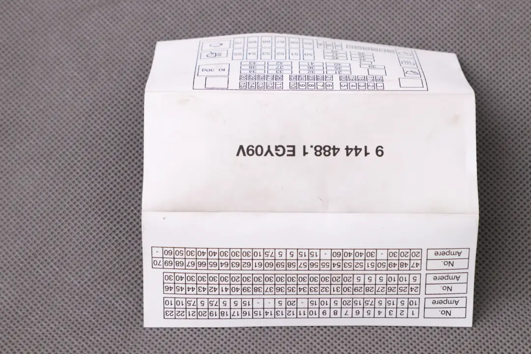 BMW 1 3 er E87 E90 E92 E93 Map Karte Sicherungsbelegung 9144488