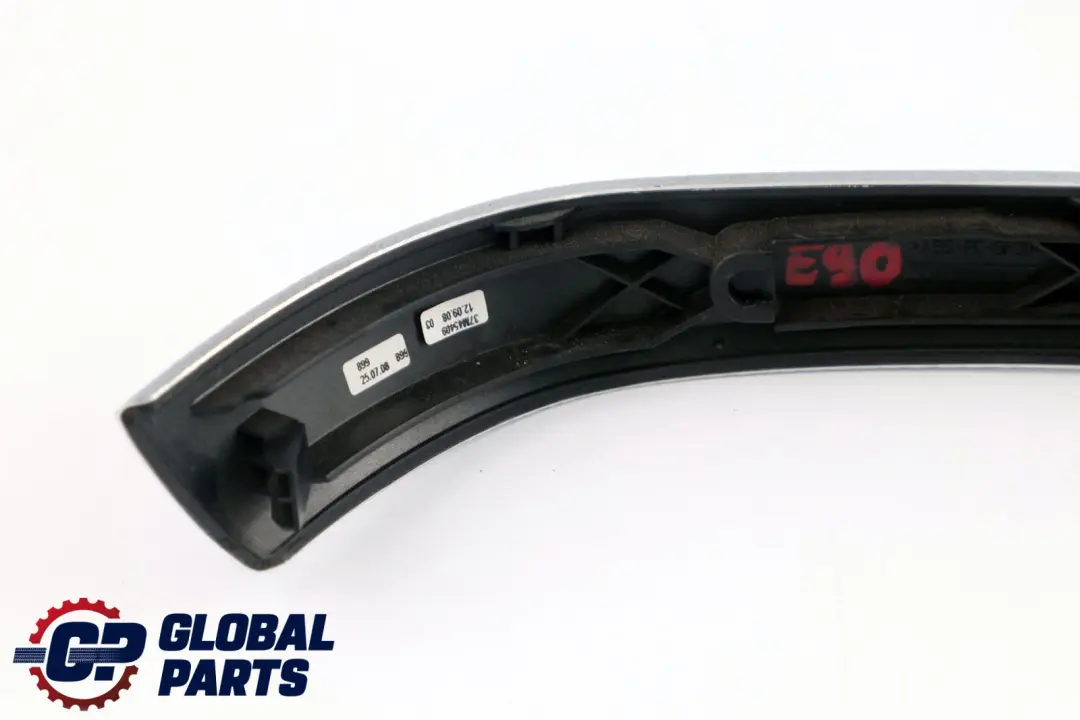 BMW 3 Series E90 Aluminium Strip Trim Rear Left Door N/S Glacier Silber Silver