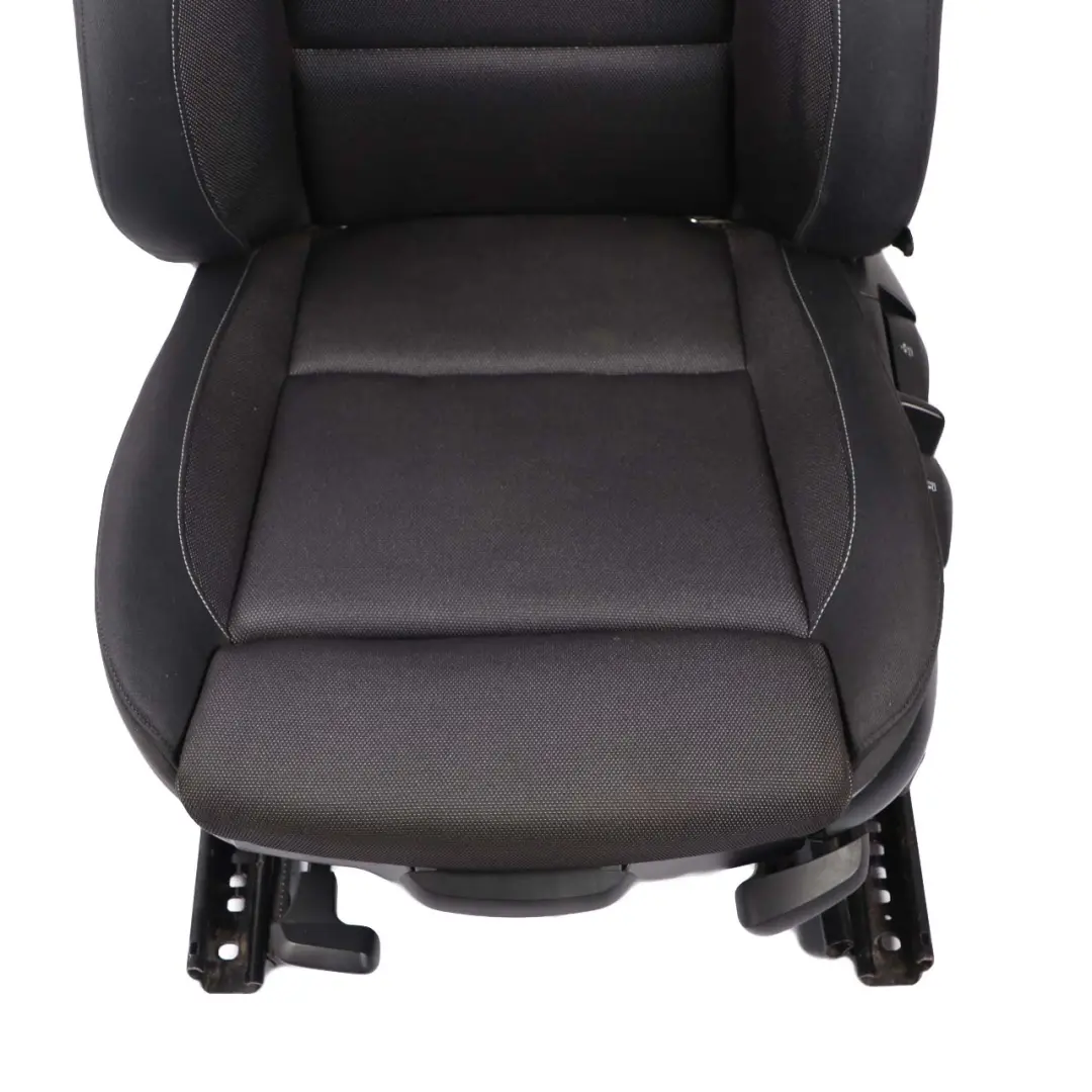 BMW E88 Convertible Heated Front Left N/S Side Sport Seat Black Fabric Network