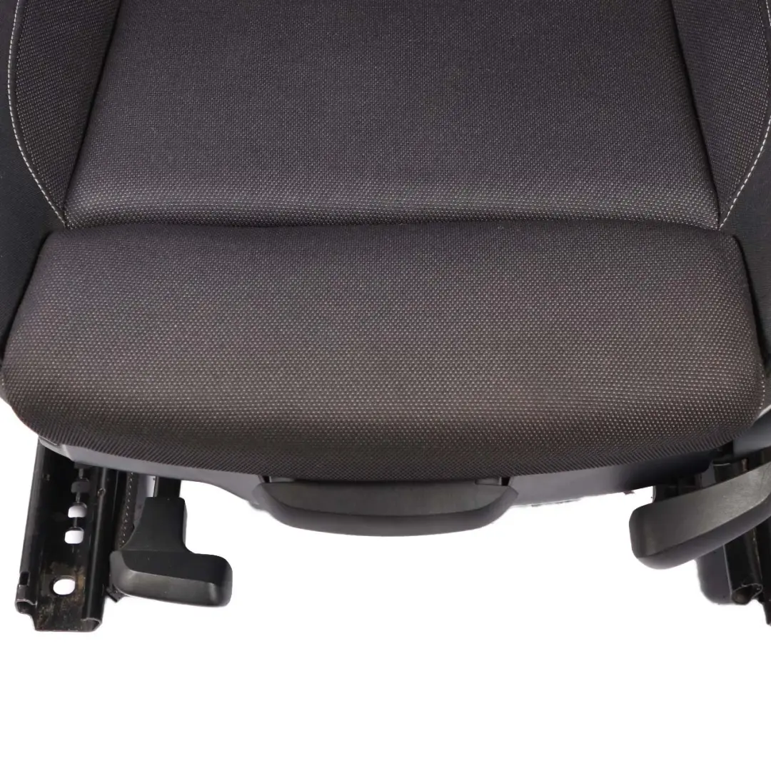 BMW E88 Convertible Heated Front Left N/S Side Sport Seat Black Fabric Network