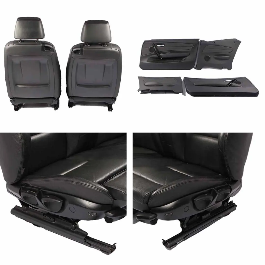 Leather Seats BMW E88 Convertible Heated M Sport Black Boston Seat Door Cards