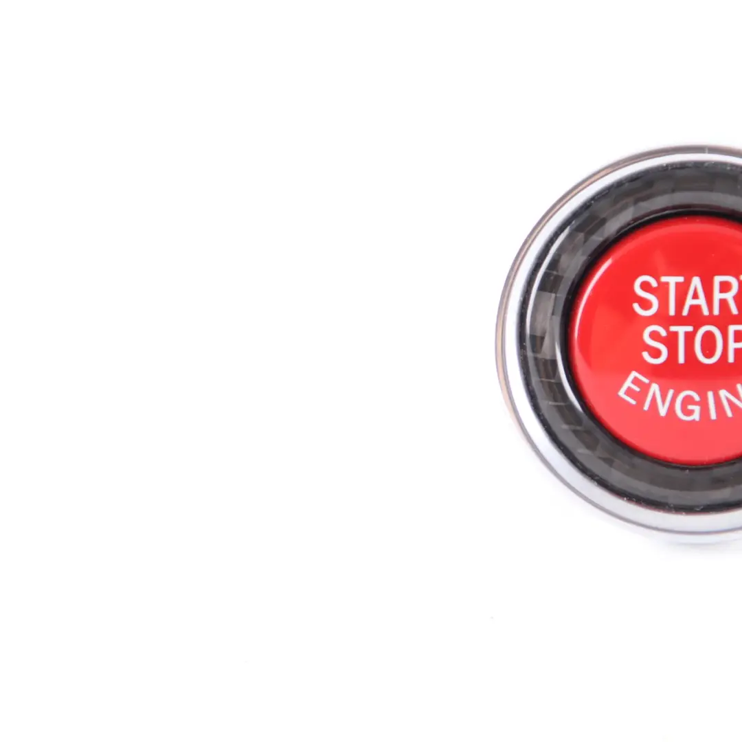 BMW E92 E93 LCI Starter / Stop Switch Part Red Button Carbon Look 9146356