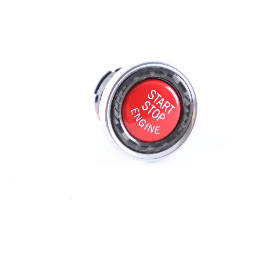 BMW E92 E93 LCI Starter / Stop Switch Part Red Button Carbon Look 9146356