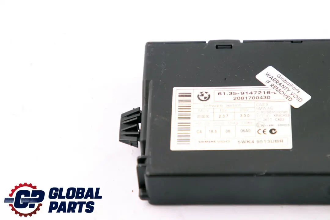 BMW E60 E87 E90 CAS 3 ECU Unidad de Control Módulo de Lectura de Llaves 9147216