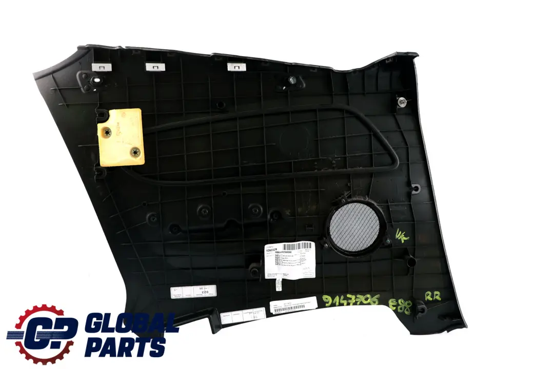 BMW 1 Series E88 Rear Right O/S Trim Panel Door Card Cloth Fabric Anthracite