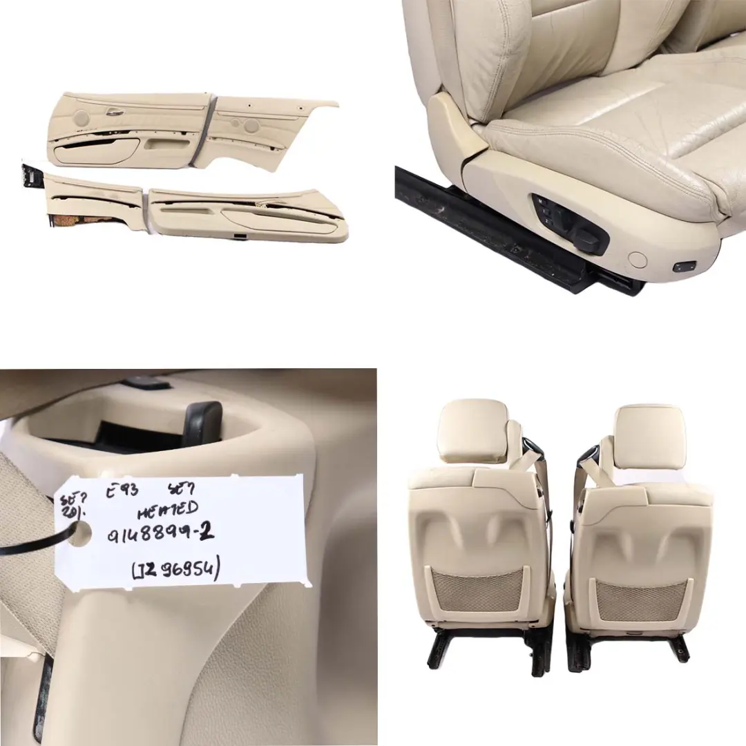 Leather Seats BMW E93 M Sport Heated Beige Front Rear Seat Electric Memory