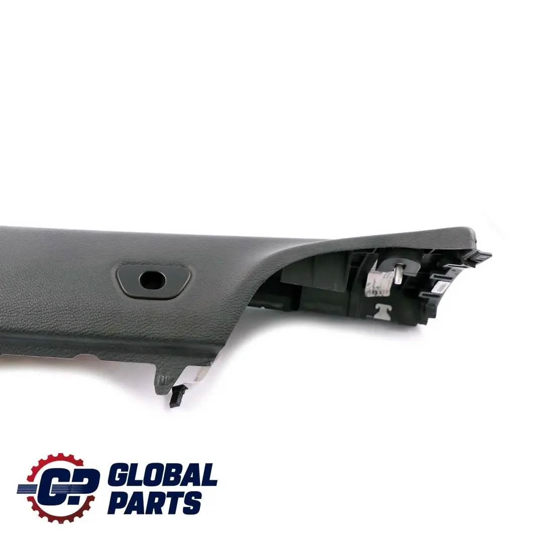 BMW E93 Cabrio Trasero Derecho Lateral Railing Trim Panel Cuero Negro