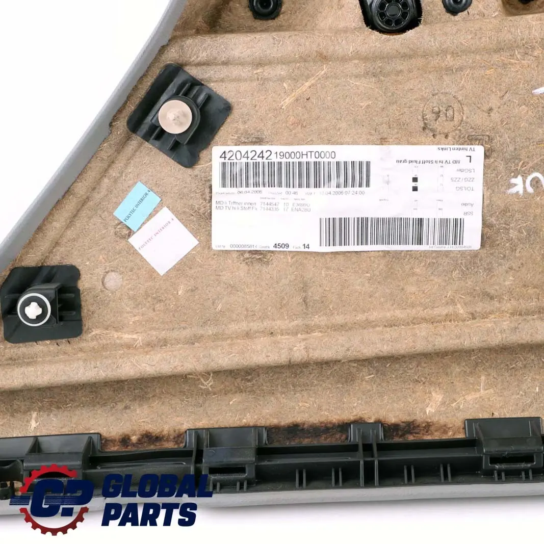 BMW 3 Series 1 E90 Grey Cloth Rear Left N/S Door Card Lining Cloth Trim Panel