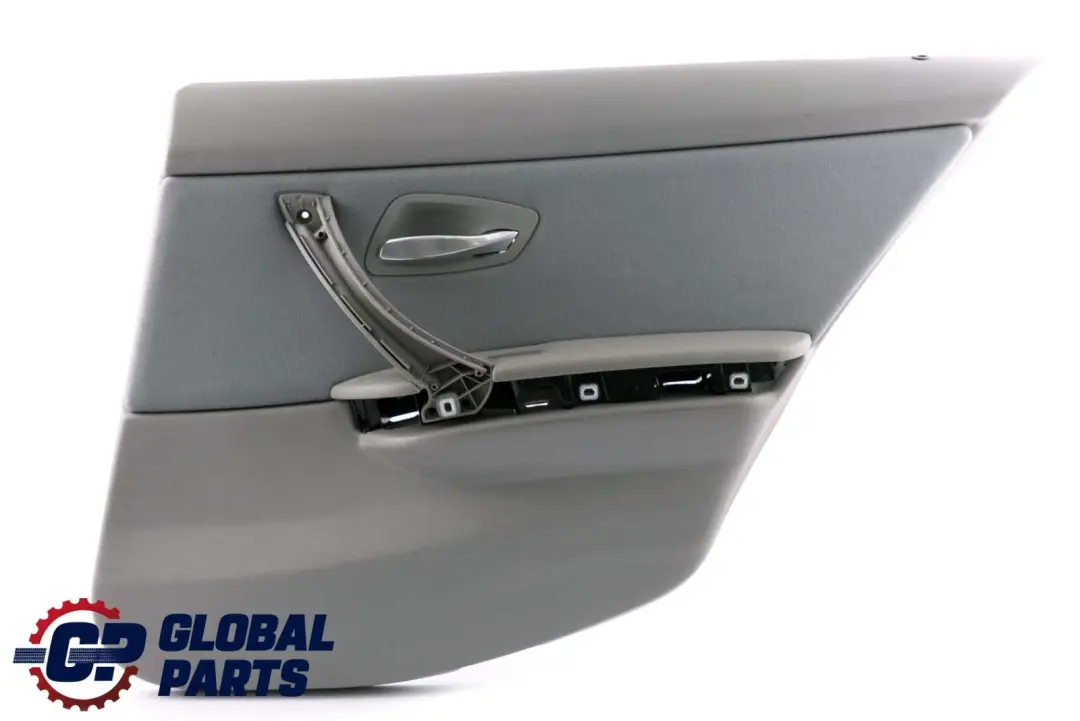 BMW E90 Trasera Derecha O / S Tarjeta De Puerta Forro Tela Gris Panel De Ajuste