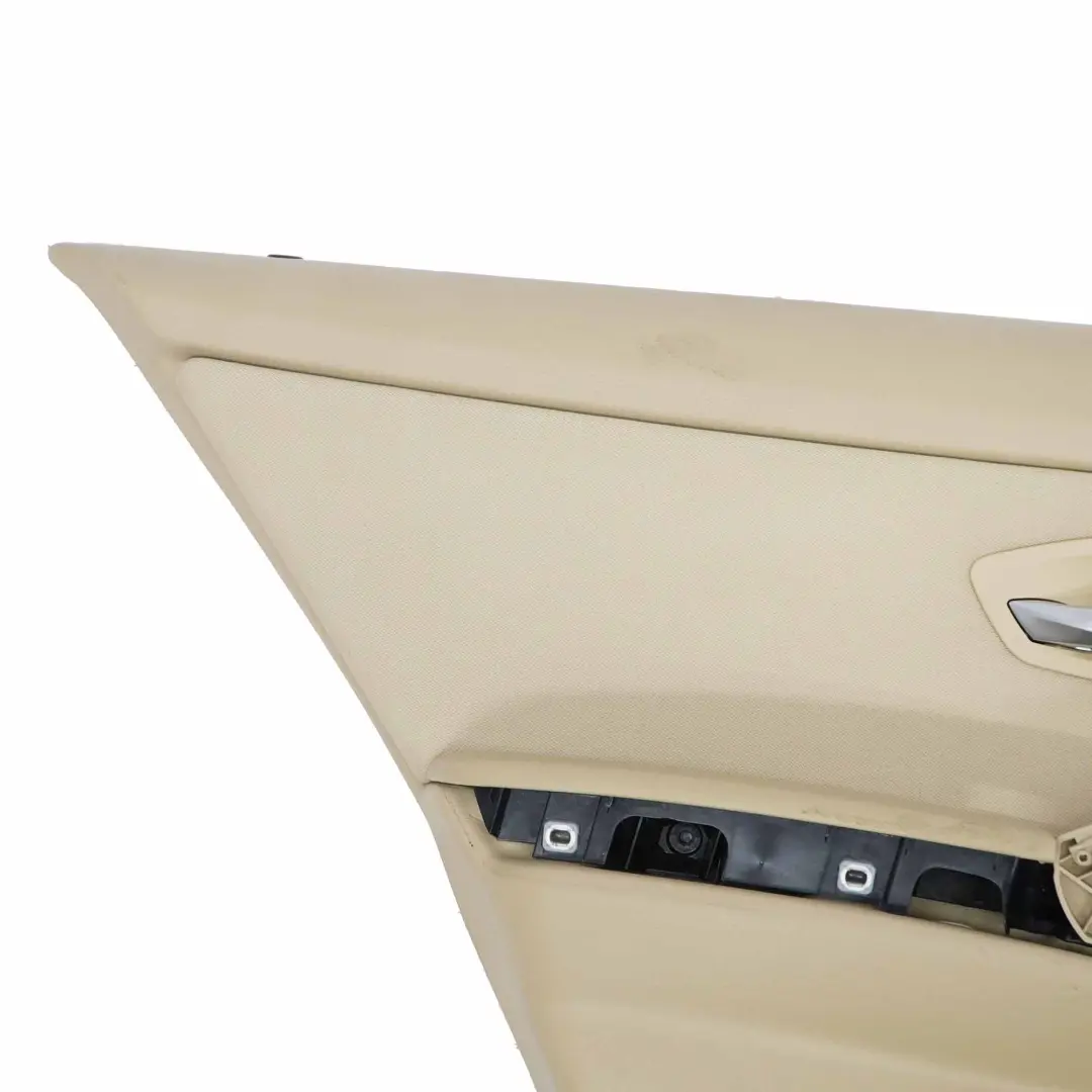 BMW E90 LCI Tarjeta Puerta Trasera Izquierda Embellecedor Tela Beige Fluido