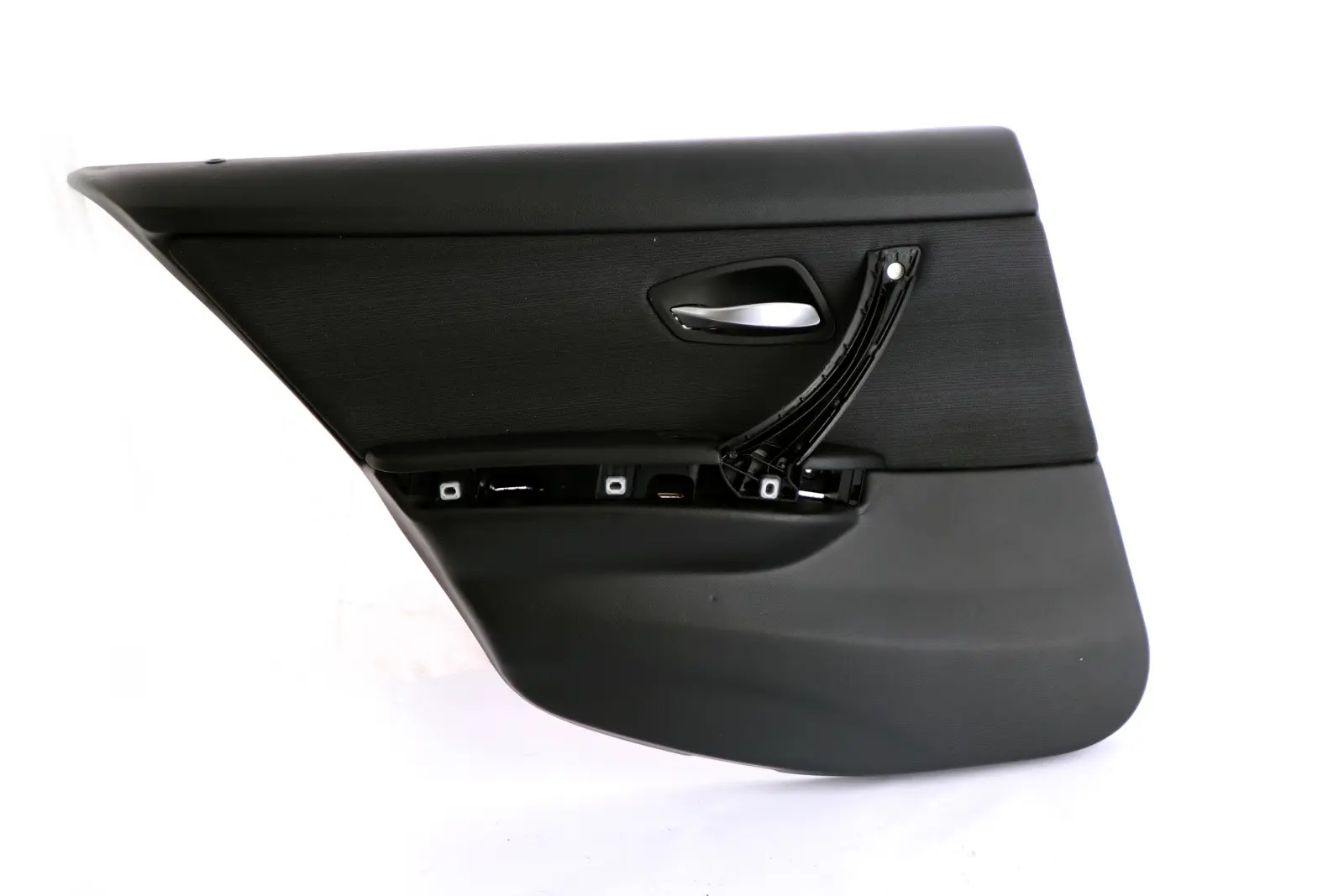 BMW E90 Rear Left Door Card Cloth Citrus Black Trim Panel