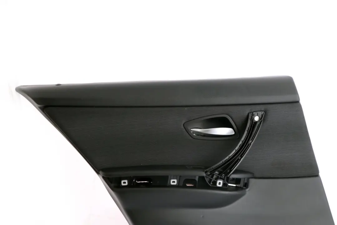 BMW E90 Rear Left Door Card Cloth Citrus Black Trim Panel