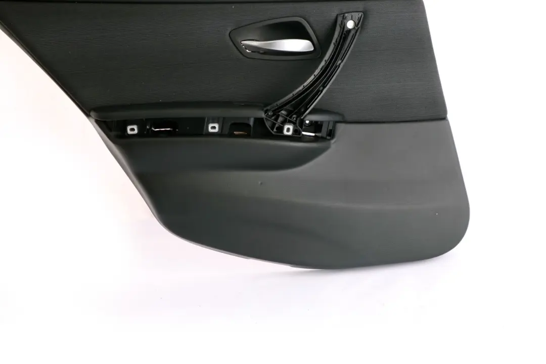 BMW E90 Rear Left Door Card Cloth Citrus Black Trim Panel