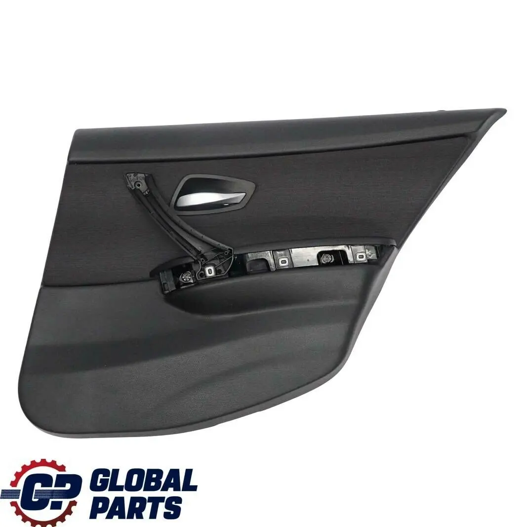 BMW E90 Trasera Derecha O / S Tarjeta De Puerta De tela Citrus Negro Trim Panel