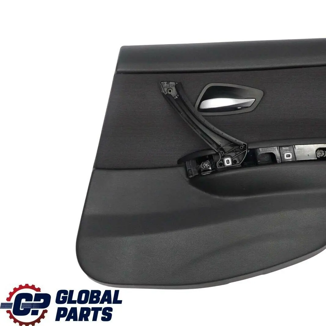 BMW E90 Trasera Derecha O / S Tarjeta De Puerta De tela Citrus Negro Trim Panel