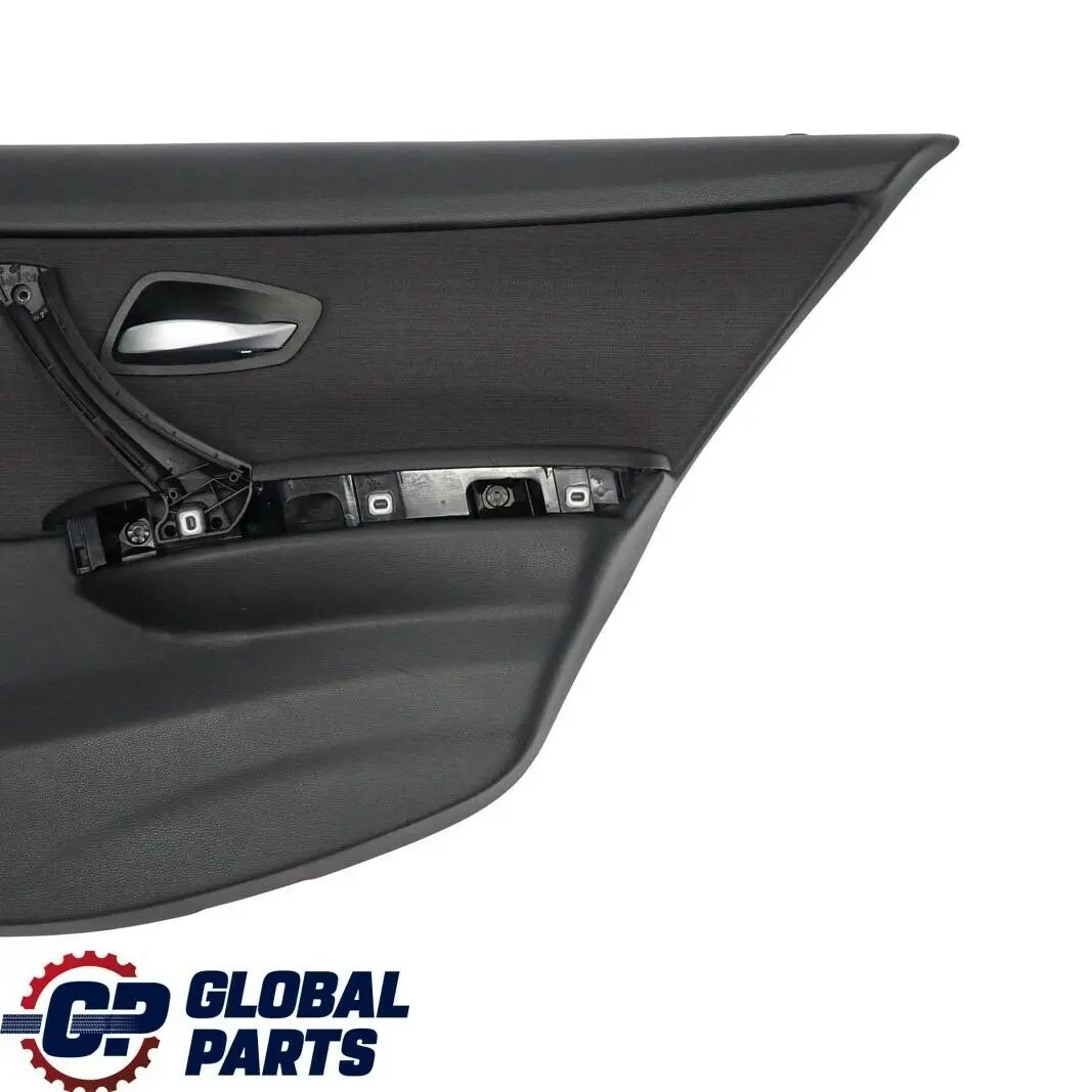 BMW E90 Trasera Derecha O / S Tarjeta De Puerta De tela Citrus Negro Trim Panel