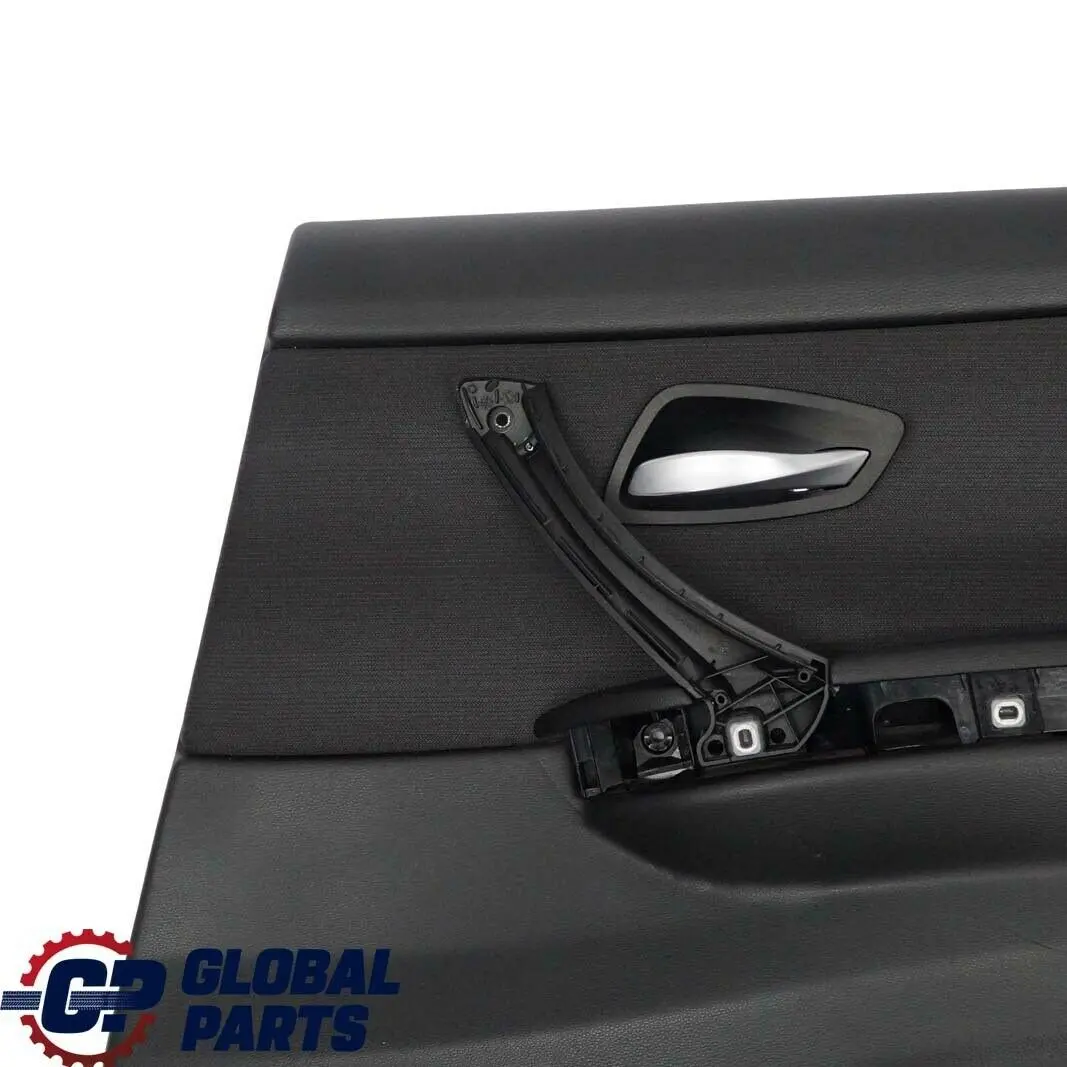 BMW E90 Trasera Derecha O / S Tarjeta De Puerta De tela Citrus Negro Trim Panel