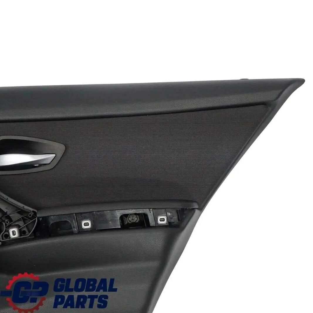 BMW E90 Trasera Derecha O / S Tarjeta De Puerta De tela Citrus Negro Trim Panel