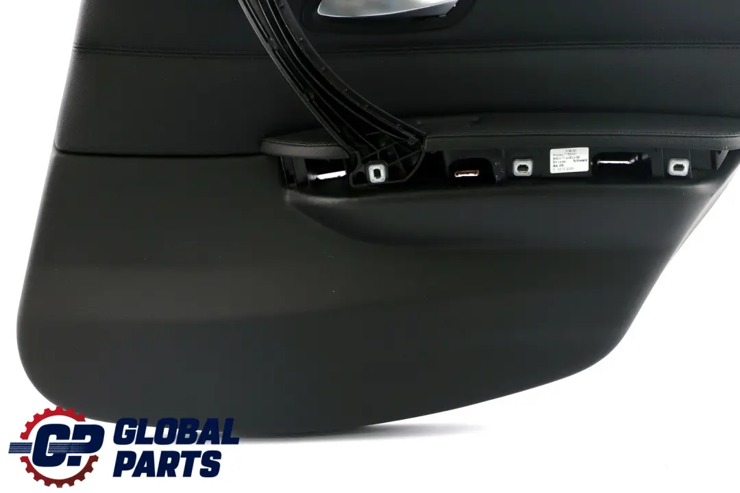 BMW E90 Forro De La tarjeta De puerta De cuero negro del panel trasero derecho S