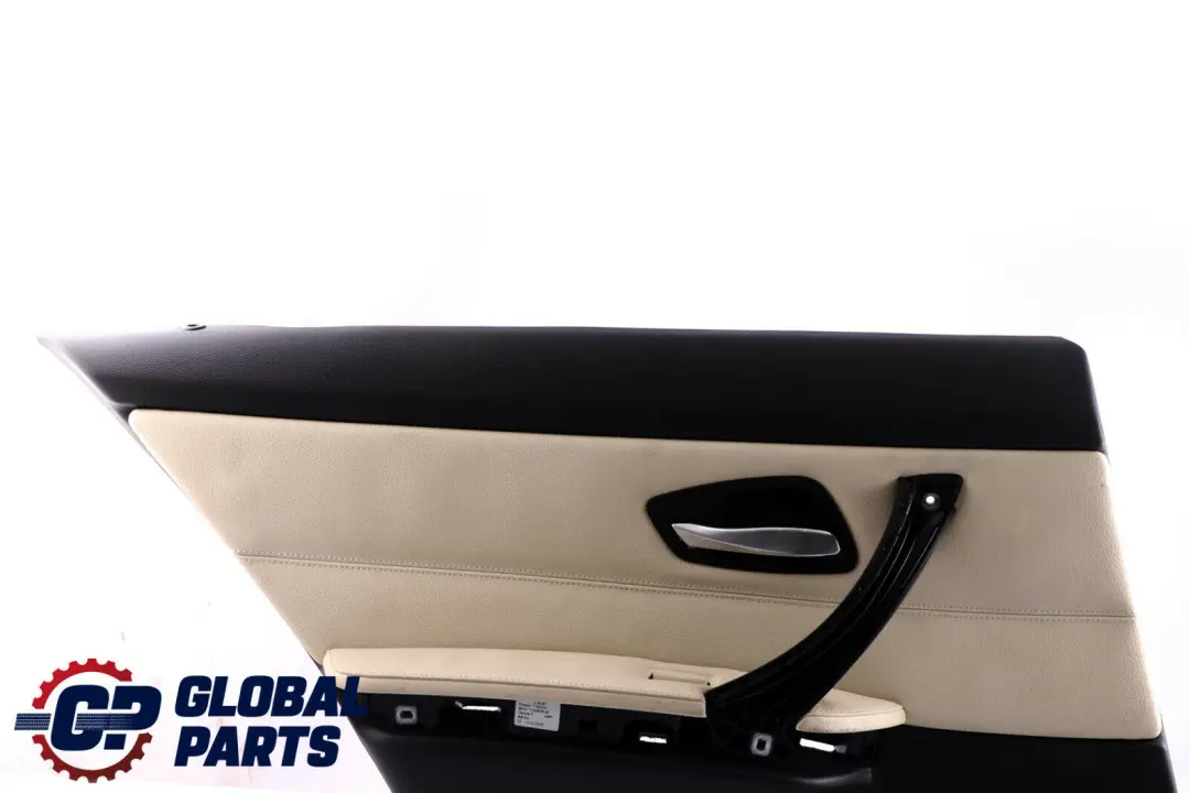 BMW E90 Rear Left Door Card Lining Lemon Leather Trim Panel