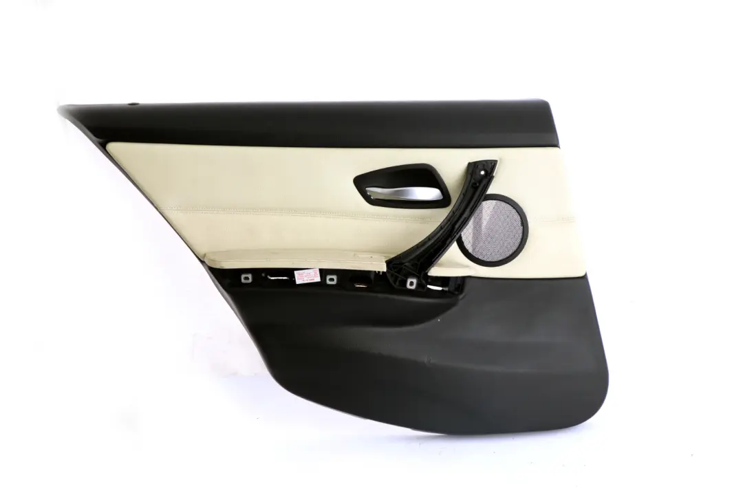 BMW 3 Series E90 E91 Rear Left N/S Door Card Leather Lemon Trim Panel