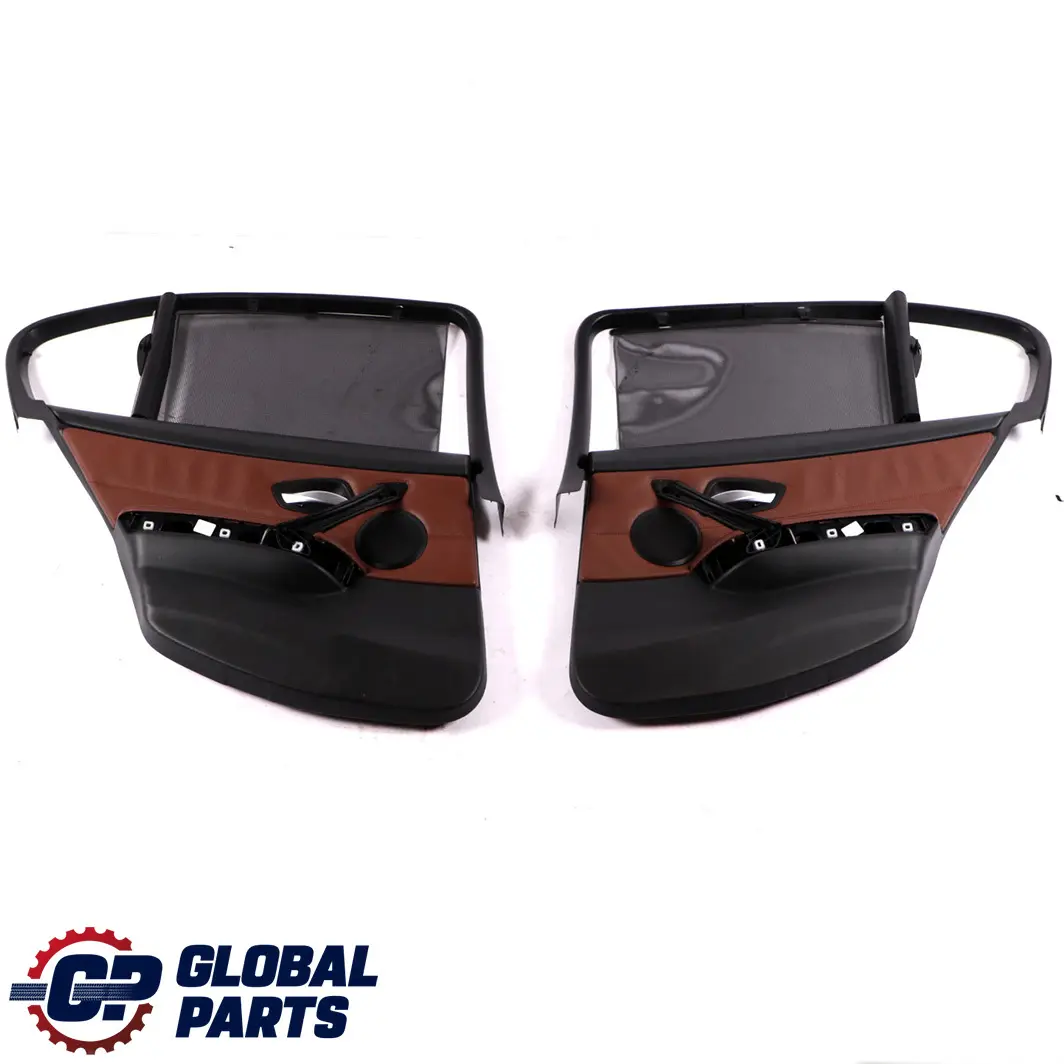 BMW 3 E90 Saloon Rear Left Right N/O/S Door Card Leather Terra Roller Blind Set