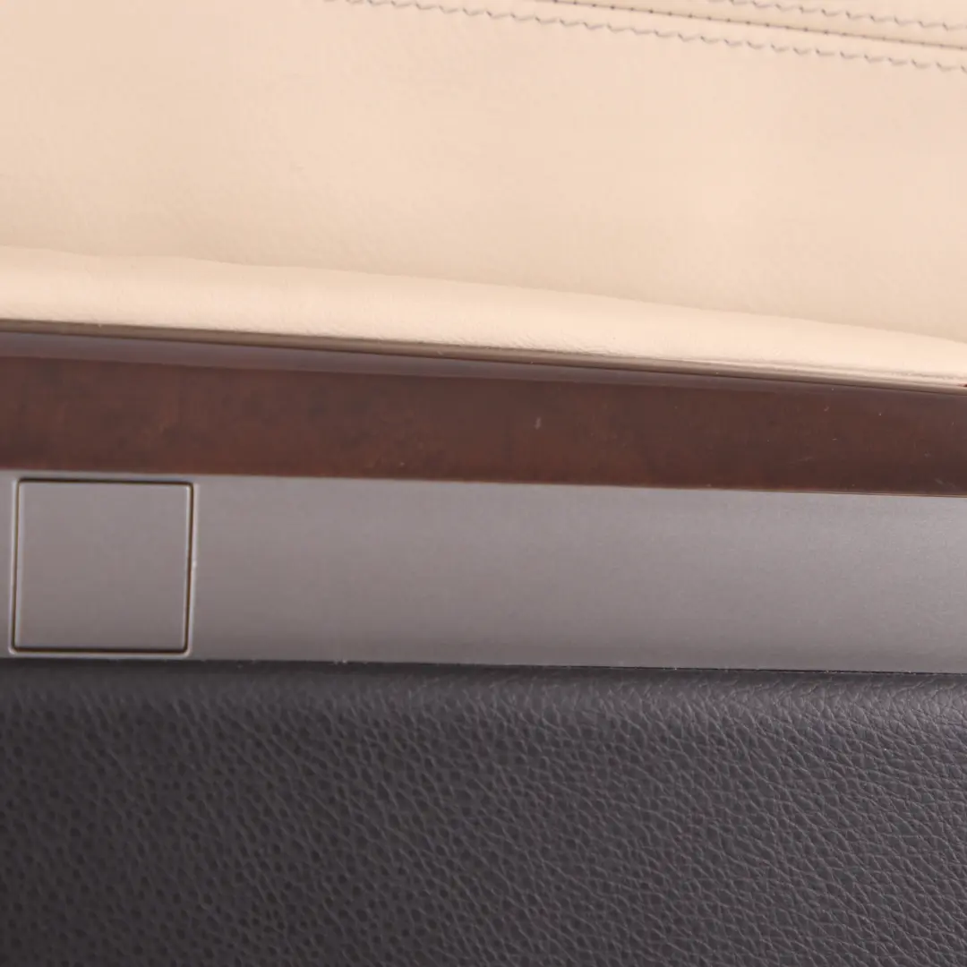 BMW E65 E66 Door Card Rear Right O/S Lining Trim Panel Leather Pearl Beige
