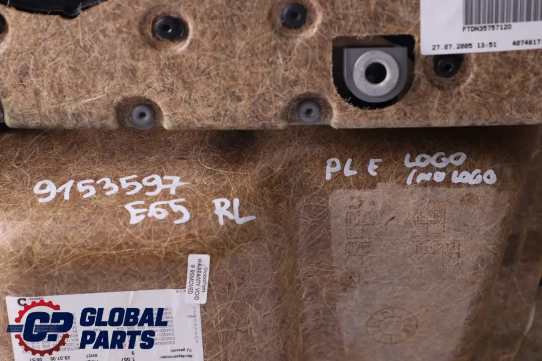 BMW 7 Beige E65 E66 Rear Left N/S Door Card Leather Beige Lining Trim