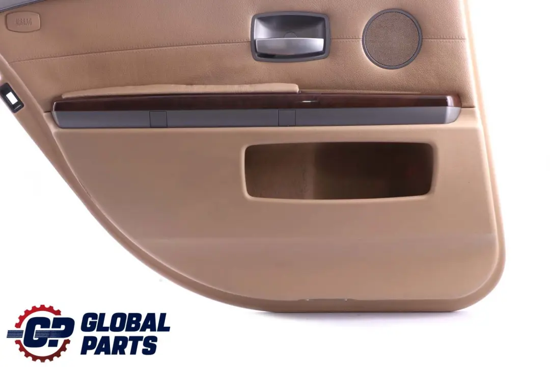 BMW 7 Beige E65 E66 Rear Left N/S Door Card Leather Beige Lining Trim