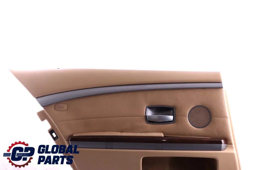 BMW 7 Beige E65 E66 Rear Left N/S Door Card Leather Beige Lining Trim