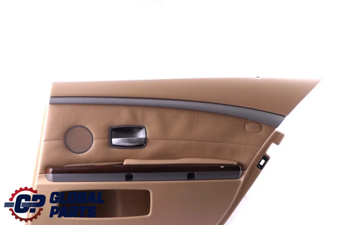 BMW Beige E65 E66 Trasera Derecha Tarjeta De Puerta De cuero Beige Forro Trim