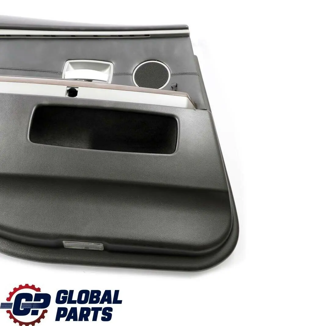 BMW E65 Rear Left Door Card Leather Pearl Black Lining Trim