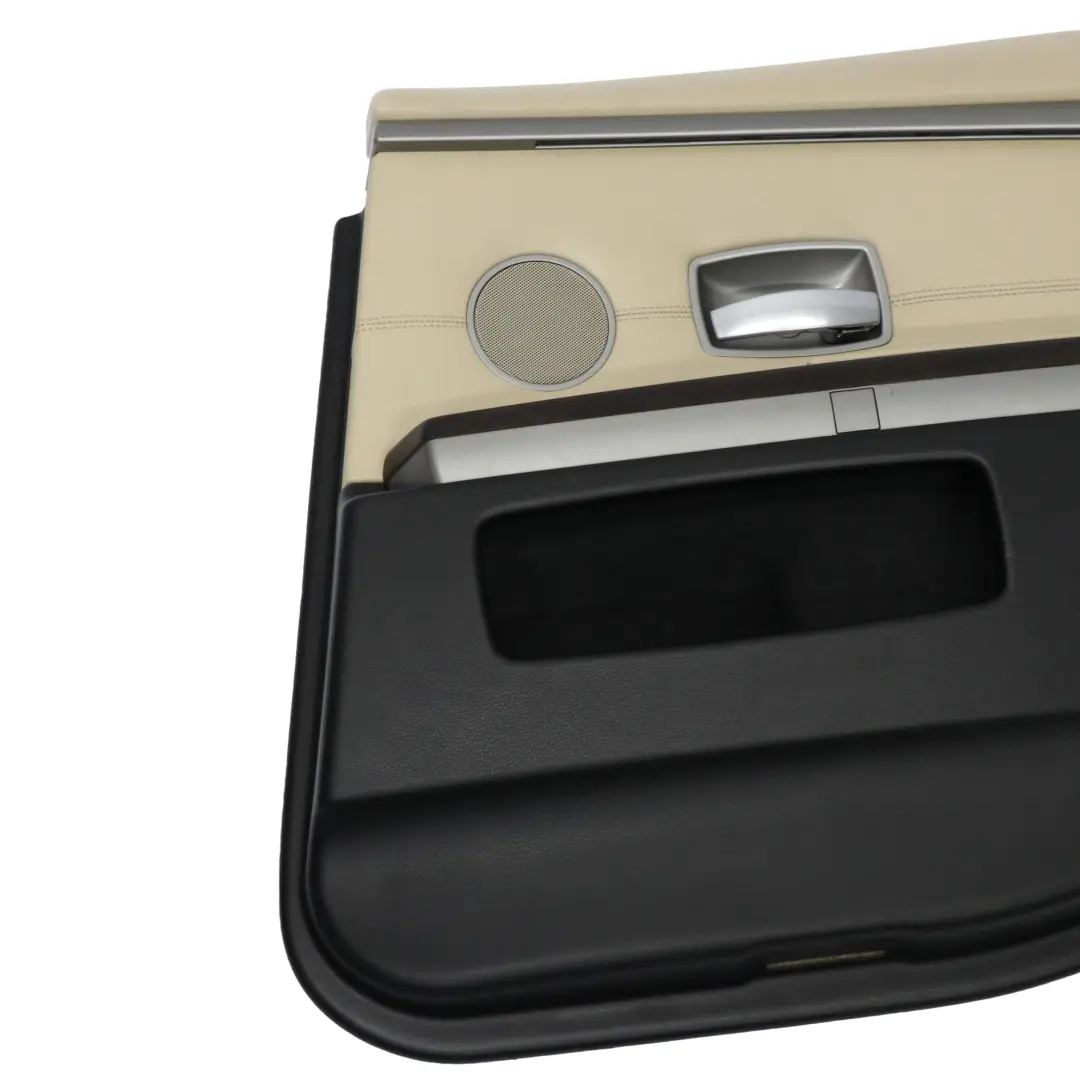 BMW E65 Trasera Derecha Tarjeta de Puerta de cuero Crema Beige Forro Trim