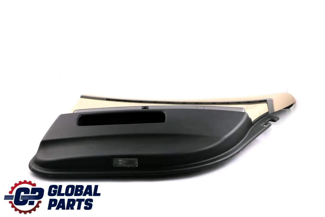 BMW E65 E66 Trasera Derecha Tarjeta de Puerta de cuero Crema Beige Forro Trim