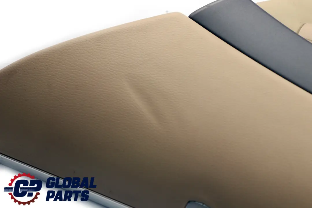 BMW E65 E66 Trasera Derecha Tarjeta de Puerta de cuero Crema Beige Forro Trim