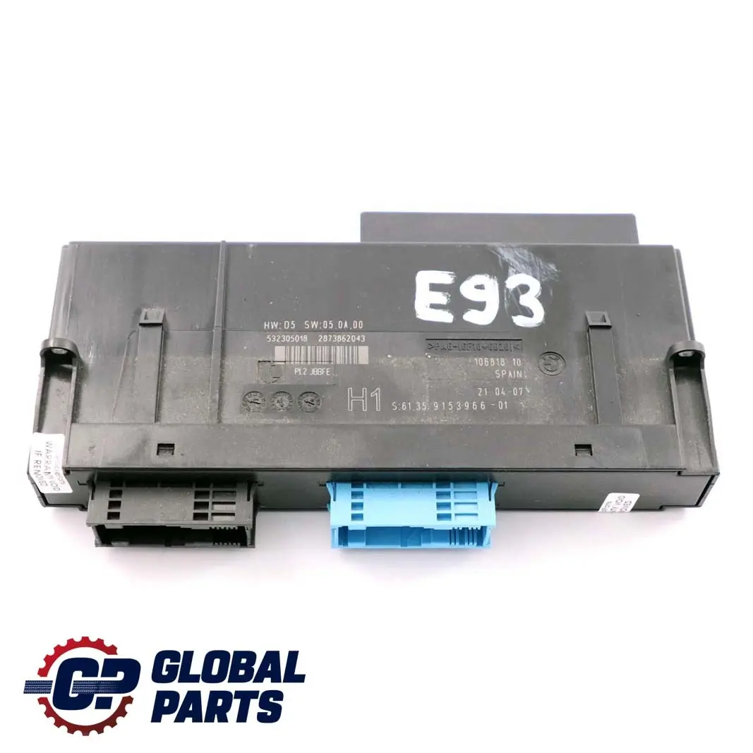 BMW E93 ECU Body Control Module H1 PL2 JBBFE 61359153966 9153966