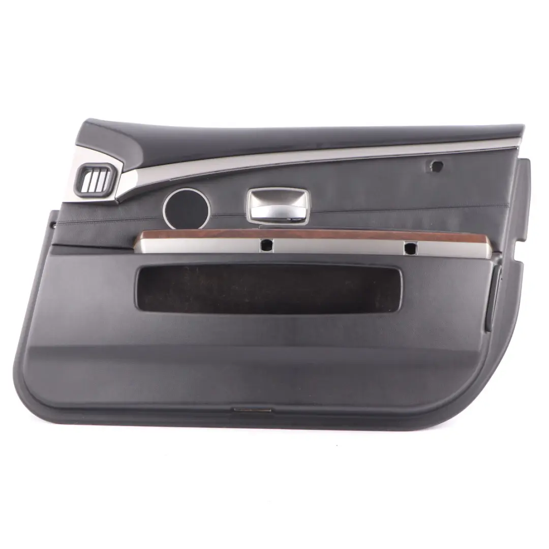 BMW E65 E66 Door Card Front Right O/S Leather Nasca Black Lining Trim