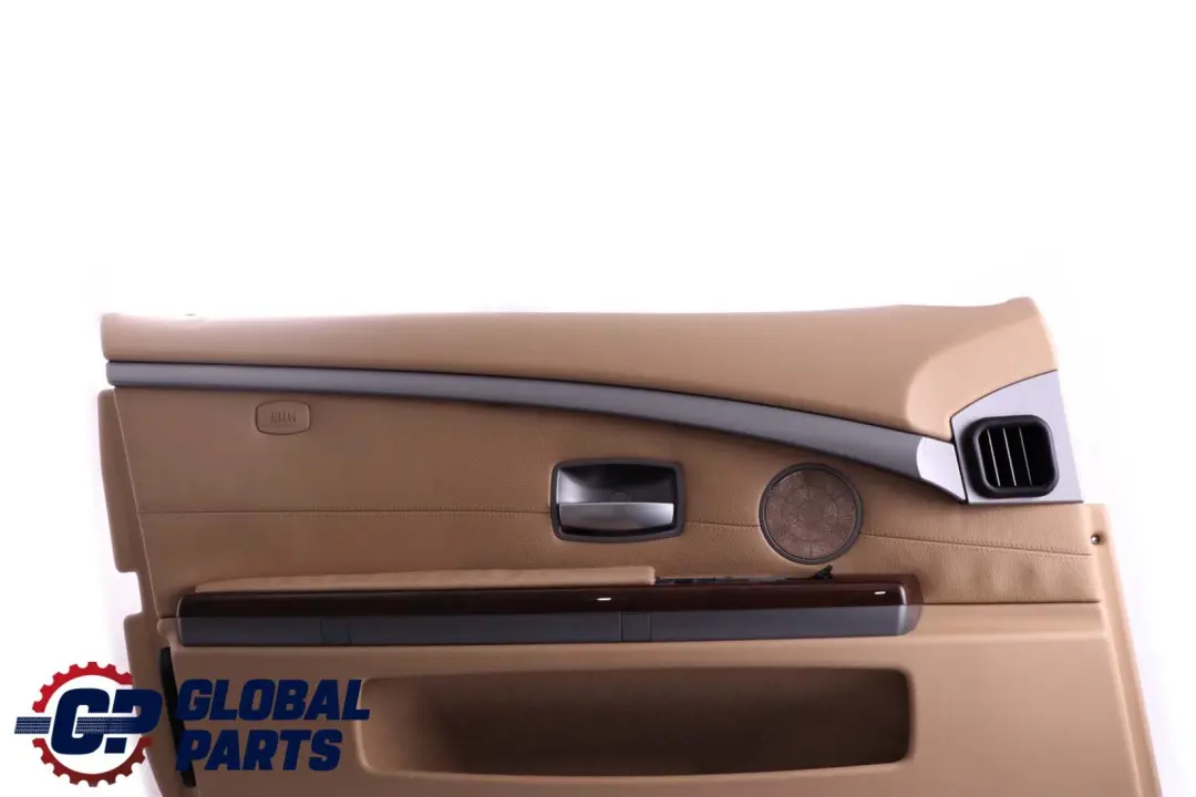 BMW 7 er E65 E66 Türverkleidung Abdeckung Vorne Links Leder Nasca Beige